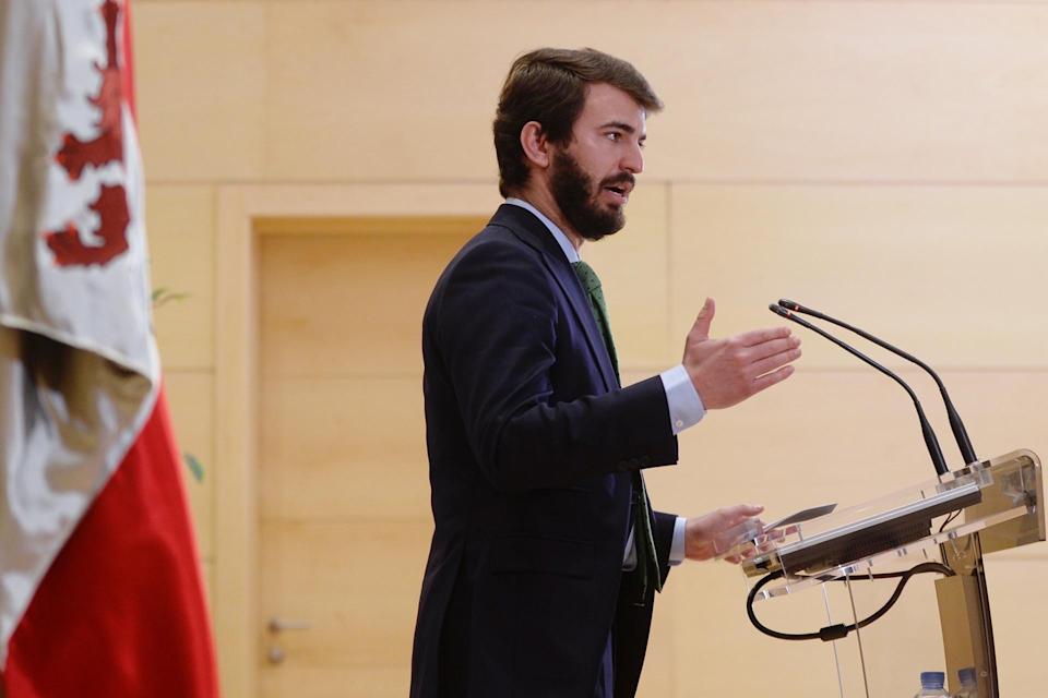 FOTOGRAFÍA. ZAMORA (CASTILLA Y LEÓN) ESPAÑA, 15.04.2022. El próximo vicepresidente de la Junta de Castilla y León, Juan García-Gallardo (Vox). Efe