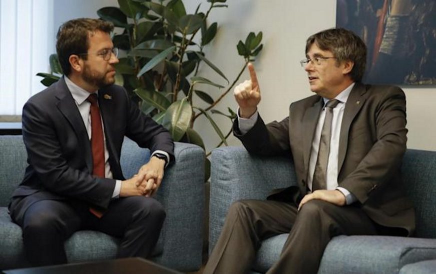 FOTOGRAFÍA. BRUSELAS (BÉLGICA), 18.05.2022. Aragonés y Puigdemont en Bruselas. Efe