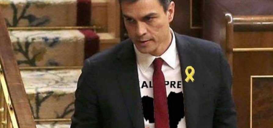 FOTOGRAFÍA. ESPAÑA, 06 DE MAYO DE 2022. Las redes sociales rechazan la rendición del presidente de Gobierno de coalición socialcomunista de España, Pedro Sánchez Pérez Castejón (PSOE) a la campaña de desinformación de los enemigos de España y de la democracia, que son sus socios en la gobernabilidad del país, los separatistas y bilduetarras por las escuchas a golpistas del Procés y aliados por parte del Centro Nacional de Inteligencia (CNI) con autorizaciones judiciales, hechos probados en la Comisión de Secretos Oficiales del Estado del pasado jueves durante la comparecencia de la directora del CNI, Paz esteban, a puertas cerradas en el Congreso de los Diputados, mediante la herramienta israelí Pegasus. Redes Sociales/Lasvocesdelpueblo (Ñ Pueblo)
