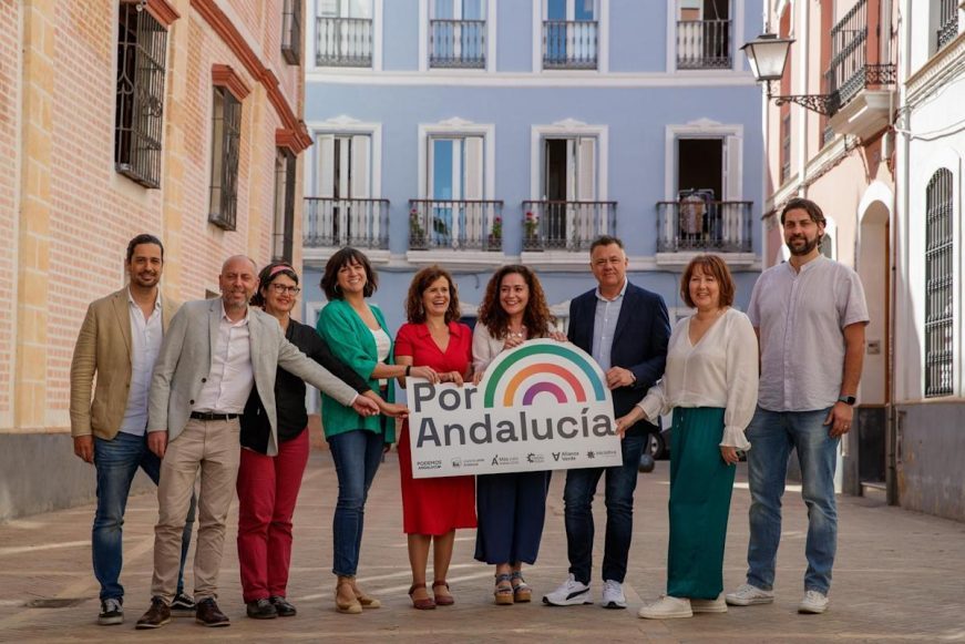 FOTOGRAFÍA. SEVILLA (ESPAÑA), 11.05.2022. La ultraizquierda presenta a su coalición electoral (Por Andalucía) para las elecciones del 19 de junio de 2022. Efe (2)