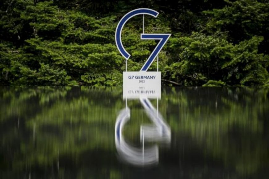 Logotipo del G7, en Elmau (Alemania)