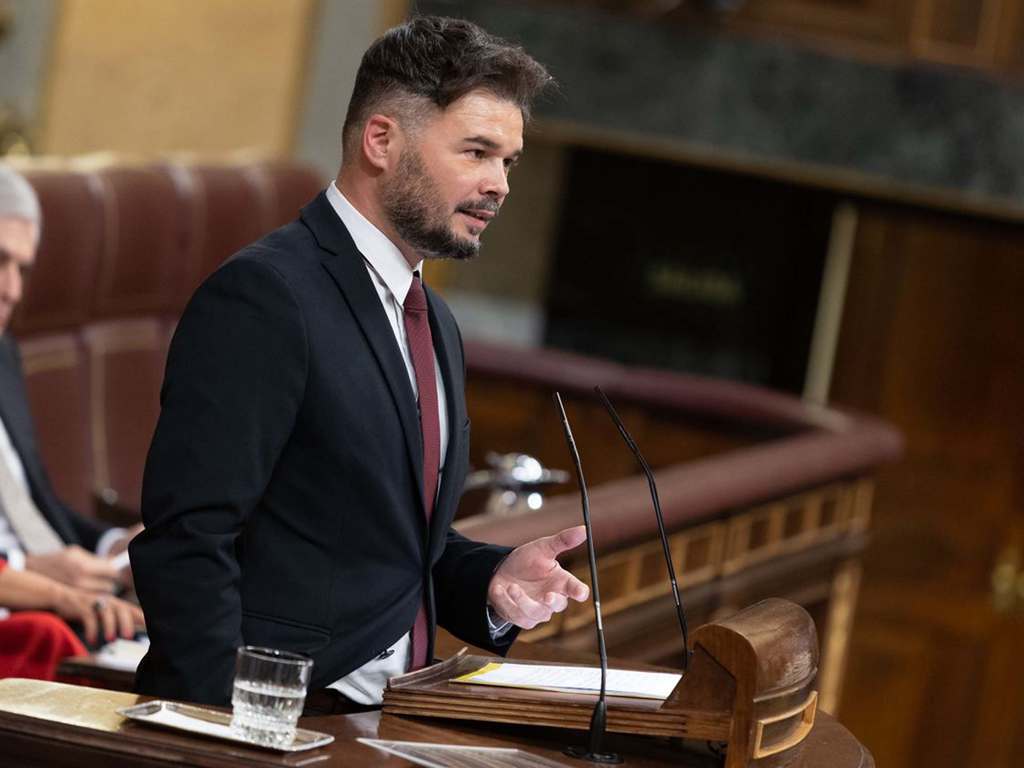 FOTOGRAFÍA. MADRID (ESPAÑA), 12.07.2022. El portavoz parlamentario de ERC, Juan Gabriel Rufián Romero (Gabriel Rufián). Lasvocesdelpueblo (Ñ Pueblo) (2)