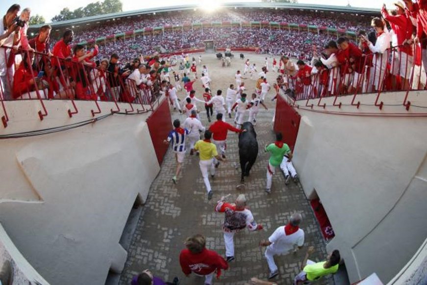 FOTOGRAFÍA. PAMPLONA (ESPAÑA), 09.0'7.2022. Los toros de la ganadería de José Escolar Gil protagonizarán tercer encierro Fermín de 2022. Efe (1)