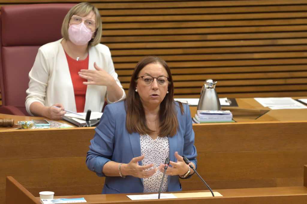 FOTOGRAFÍA. VALENCIA (ESPAÑA), 14.07.2022. La portavoz adjunto del Grupo Parlamentario VOX Cortes Valencianas, María de los Llanos Massó Linares (Llanos Massó). (Ñ Pueblo