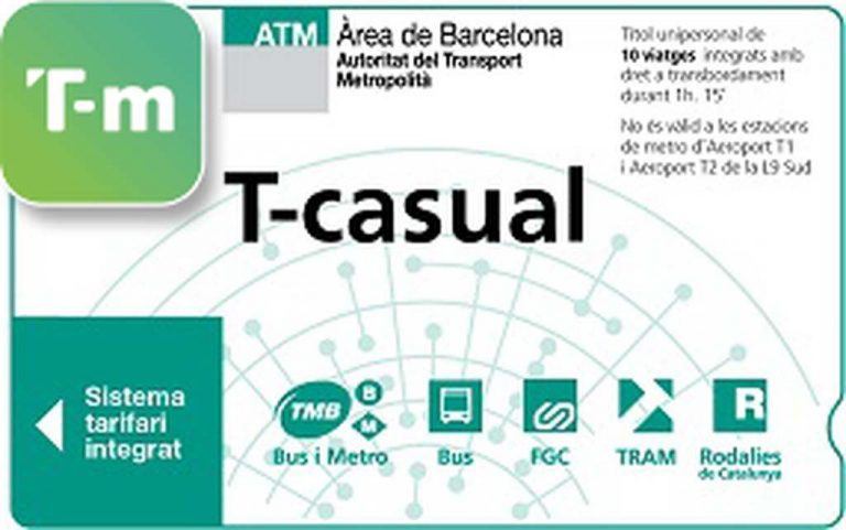 Cataluña| ATM rebaja a la mitad los billetes «T-usual» y «T-joven» y reduce un 30% el «T-casual» a partir de septiembre de 2022 y hasta diciembre de 2022