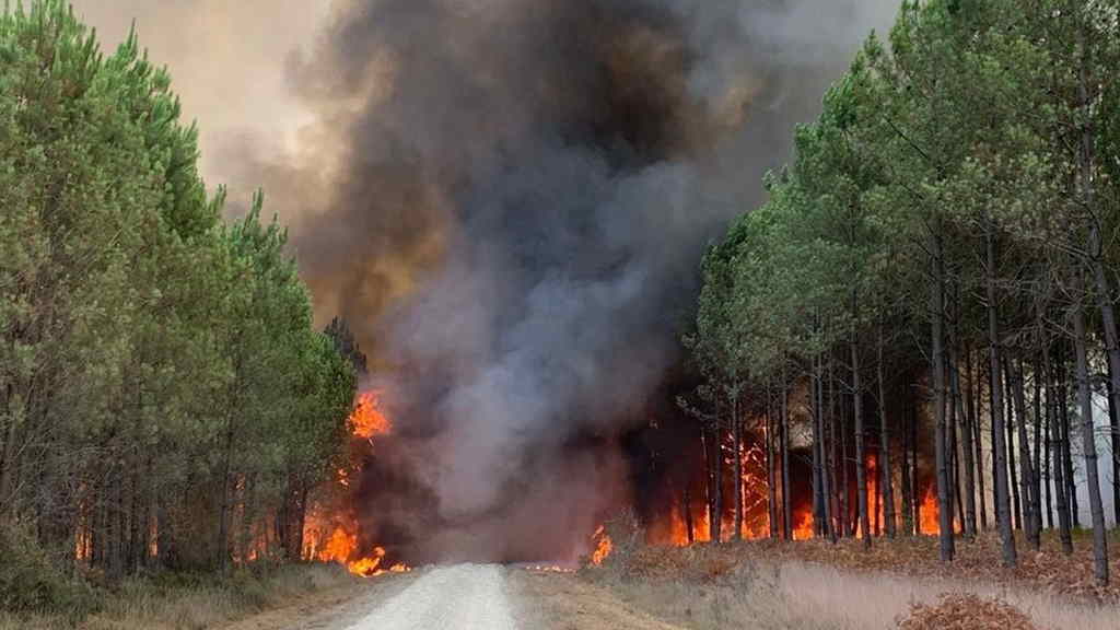FOTOGRAFÍA. FRANCIA, 10.08.2022. Una oleada de incendios está asolando miles de hectáreas en Francia. En Gironda. Efe (1)_