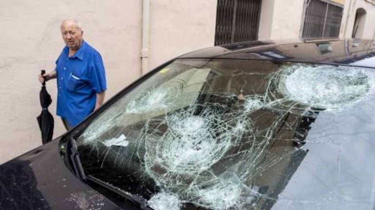 Bolas de granizo de hasta 10 y 11 centímetros atacan a La Bisbal de Ampurdán y pueblos vecinos de Gerona