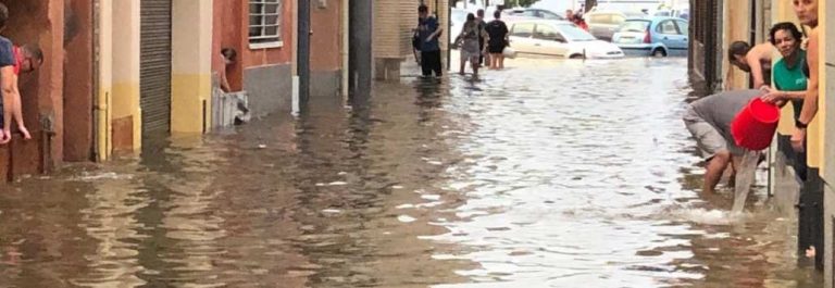 4 escuelas afectadas por las inundaciones en Mataró (Barcelona)