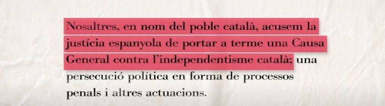 Manifiesto separatista «Nosotros Acusamos a la Justicia Española»