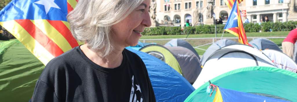 FOTOGRAFÍA. BARCELONA (ESPAÑA), 15.10.2022. La principal asociación separatista en Cataluña que preside la hispanófoba Dolors Feliu Torrent (en la imagen). ANC