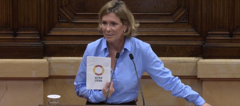 Repaso de María Elisa García Fuster (VOX) al consejero Julià Fernández Olivares (ERC)