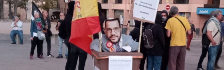 Manifiesto 5º Aniversario del 1-O carga contra el «garbancito» Pere Aragonés por «traidor y egoísta»