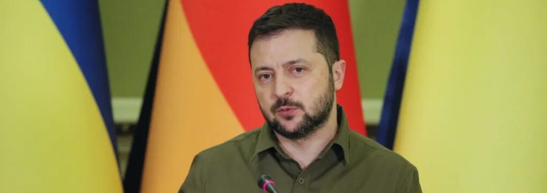 FOTOGRAFÍA. KIEV (UCRANIA), 225.10.2022. El presidente ucraniano, Volodimir Zelenski, en una comparecencia ante la prensa el martes en Kiev (Ucrania). Efe