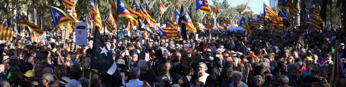 FOTOGRAFÍA. MONUMENTO ARCO DE TRIUNFO DE BARCELONA (BARCELONA) ESPAÑA, 01.10.2022. Quinto aniversario del referéndum no autorizado del 1-O. Ñ Pueblo