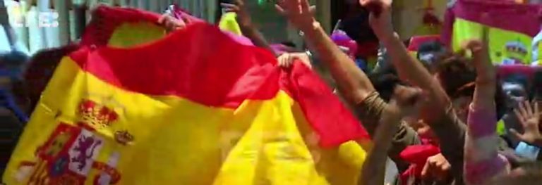 España enloquece con el gol de Morata y se desinfla con el empate de Alemania