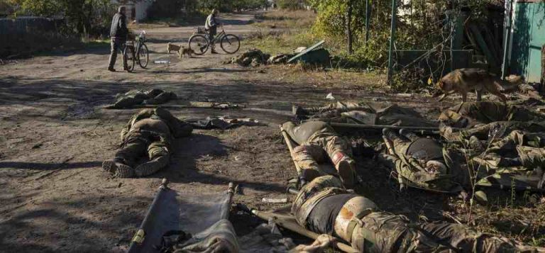 FOTOGRAFÍA. UCRANIA, NOVIEMBRE DE 2022. Más de 616.000 soldados rusos muertos en Ucrania. Imagen de soldados de las tropas de ocupación de Rusia muertos en combate durante la invasión rusa de Ucrania. Segundo aniversario invasión de Ucrania. Efe