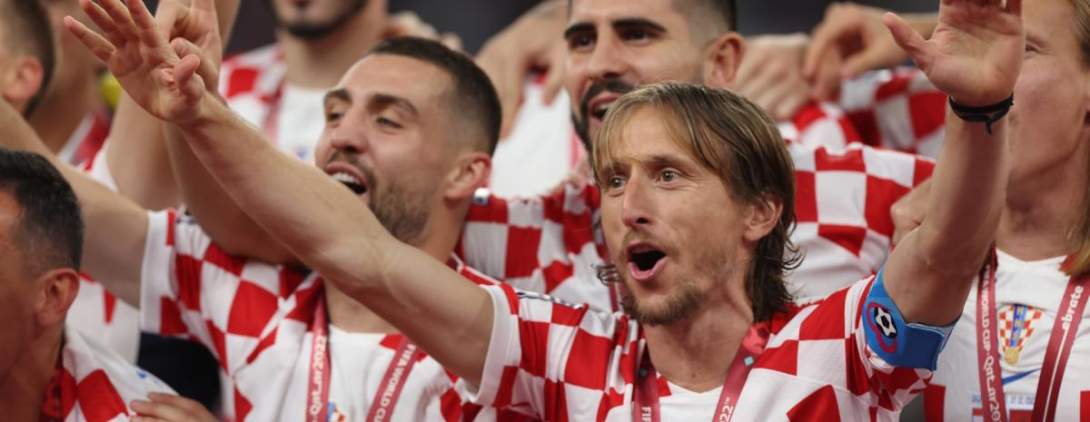 FOTOGRAFÍA. DOHA (CATAR), 17.12.2022. La clase de Mislav Orsic alumbró el adiós mundialista de Luka Modric y dio a Croacia el triunfo (2-1) sobre la sorprendente Marruecos. Efeel (1)