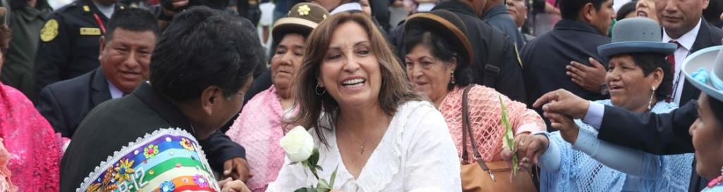 FOTOGRAFÍA. LIMA (PERÚ), 08.12.2022. La nueva presidenta de Perú, Dina Boluarte, participa en una procesión de la Virgen de la Inmaculada Concepción. Efe