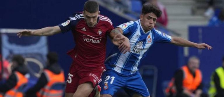  Espanyol y Osasuna dejan su choque de trenes en tablas (1-1.) 