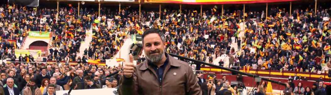 FOTOGRAFÍA. MURCIA (ESPAÑA), 12.02.2023. VOX revienta la Plaza de toros de Murcia, capacidad 15.000 personas, en su gran acto de campaña electoral del 28M 2023. Ñ Pueblo (2)