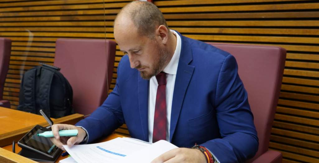 FOTOGRAFÍA. VALENCIA (ESPAÑA), 06.02.2023. El diputado del Grupo Parlamentario VOX Comunidad Valenciana, David García Gomis. (Ñ Pueblo)