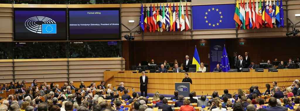 Ucrania, Eurocámara, Zelenski