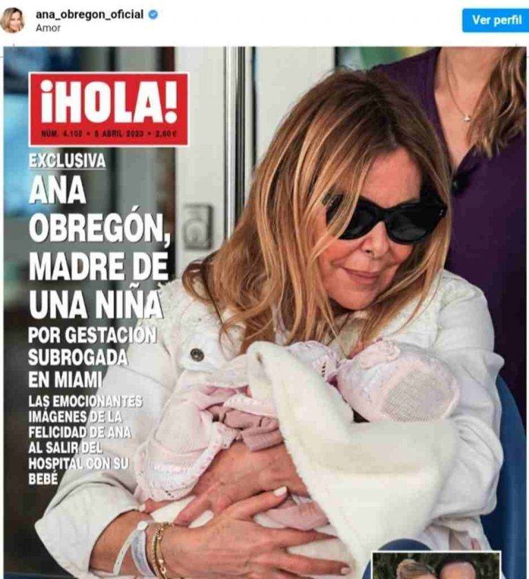 Vientre de Alquiler| Ana Obregón (68 años) ha sido madre de una niña por gestación subrogada en Miami (Estados Unidos)
