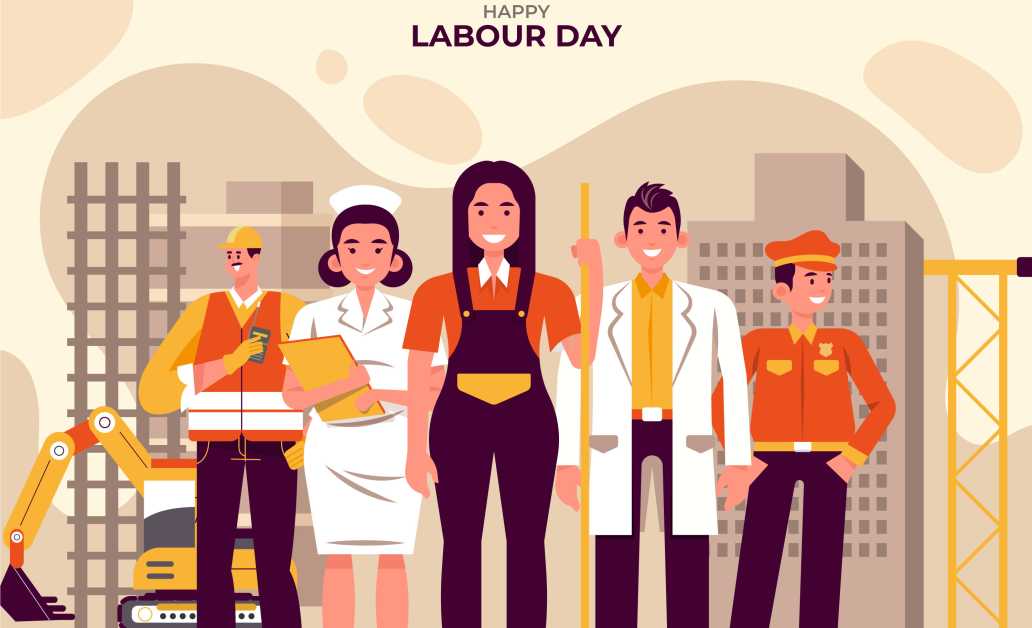 FOTOGRAFÍA. MUNDO, 01.05.2022. Primer plano de una ilustración del Uno de mayo (1 de mayo, primero de mayo), día del trabajo. «Feliz Día de Trabajo». Freepik. Ñ Pueblo