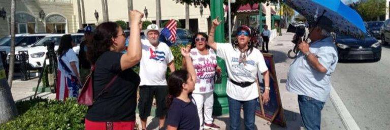 Juicio a Trump| Inmigrantes cubanos protestan en apoyo al presidente Trump en Miami (Estados Unidos) 