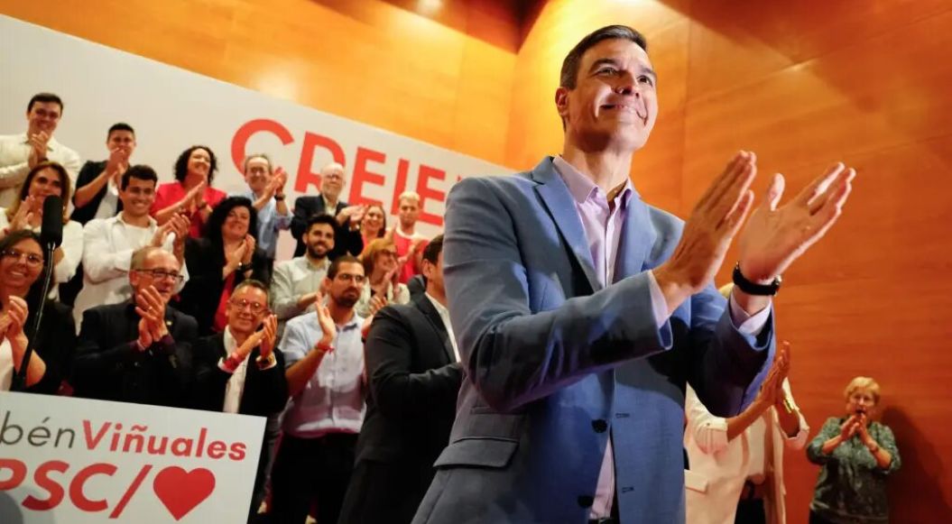 FOTOGRAFÍA. TARRAGONA (ESPAÑA), 26 DE MAYO DE 2023. El presidente del Gobierno, Pedro Sánchez, en el acto del PSC celebrado este viernes en Tarragona. Efe
