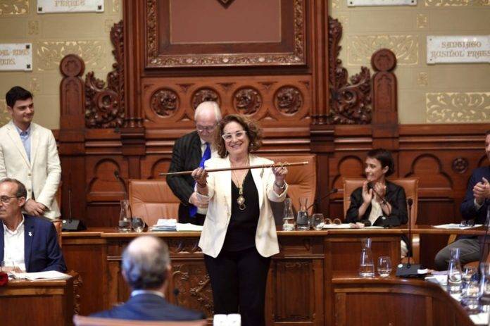 FOTOGRAFÍA. SITGES (BARCELONA) ESPAÑA, 17 DE JUNIO DE 2023. La cabeza de lista de la ultraizquierda separatista ERC, Aurora Carbonell Abella. Ñ Pueblo