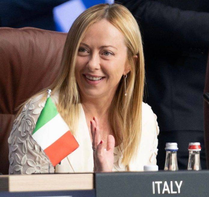 FOTOGRAFÍA. BRUSELAS (BÉLGICA), 12 DE JULIO DE 2023. La primera ministra de Italia, Giorgia Meloni celebra el gran resultado para Italia . Lasvocesdelpueblo