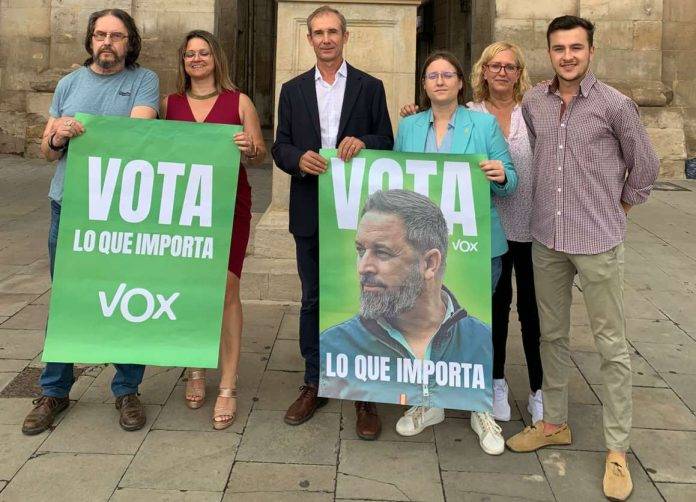 FOTOGRAFÍA. LÉRIDA (ESPAÑA), 06 DE JULIO DE 2023. Los candidatos de VOX por Lérida al Congreso de los Diputados, Eduard Pallerola. Lasvocesdelpueblo