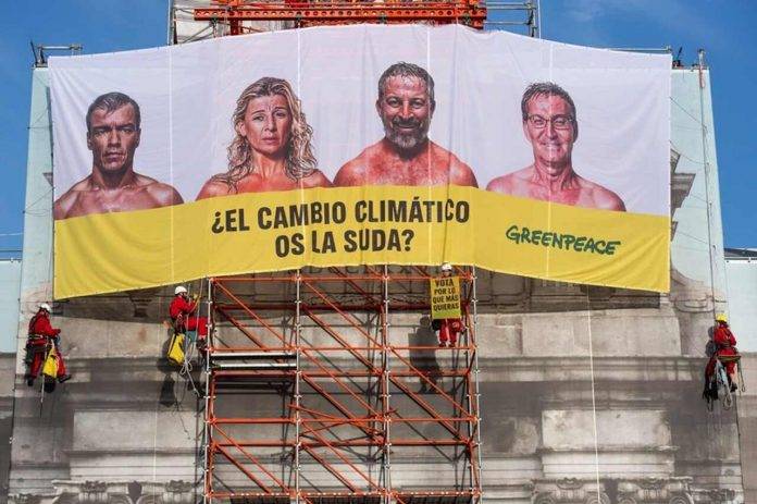 greenpeace desnuda a los candidatos del 23J