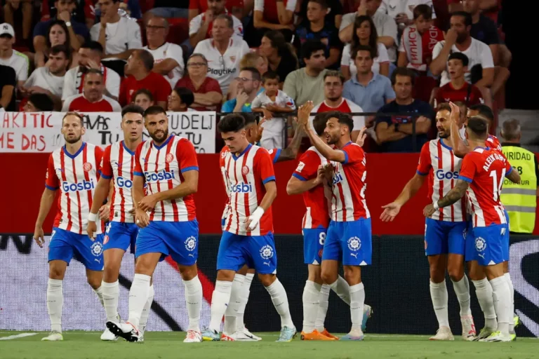 Victoria del Gerona ante Sevilla (1-2)