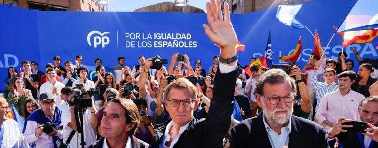 Manifestación PP: «¡Puigdemont a prisión! Constitución y ciudadanía no son moneda de cambio para satisfacer a golpistas»