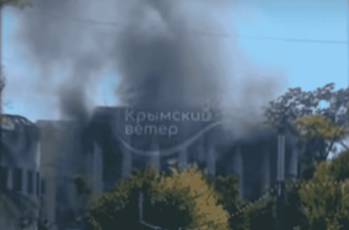 FOTOGRAFÍA. CRIMEA (UCRANIA), 22 DE SEPTIEMBRE DE 2023. Rusia afirmó hoy que Ucrania atacó con misiles el Estado Mayor de la Flota del Mar Negro en Crimea. Lasvocesdelpueblo