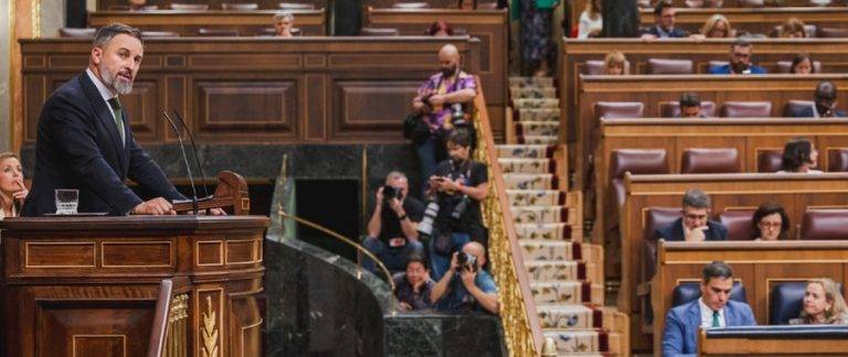 Investidura Feijóo| Abascal al PP: «El fraccionamiento del centro derecha ha sido la demonización de VOX»