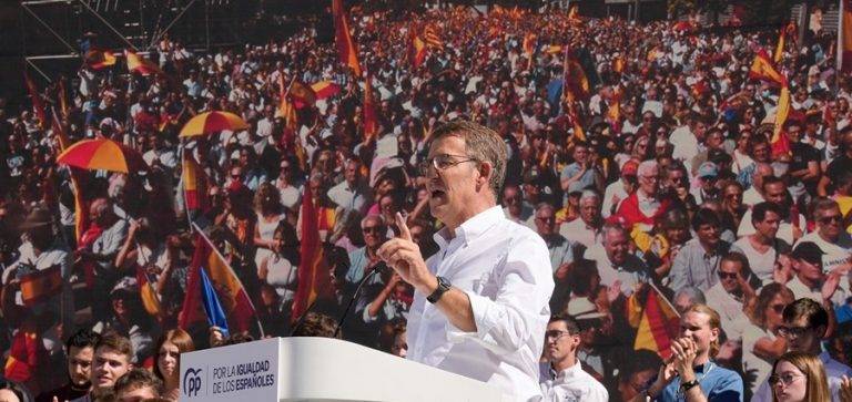 Manifestación PP| «No nos llamen tontos a los españoles»