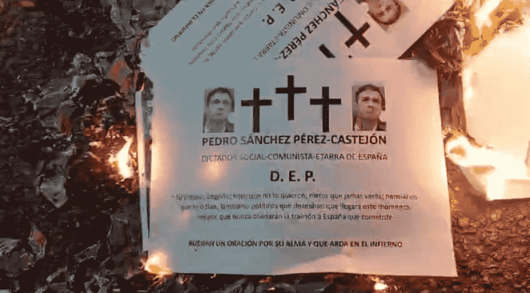 «Pedro Sánchez Pérez-Castejón dictador social-comunista etarra de España D. E. P.»