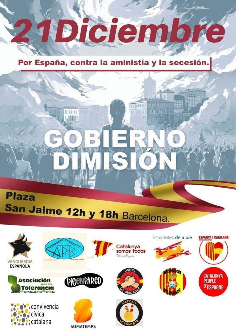 La resistencia convoca «Jornada de Lucha» el 21D contra Sánchez