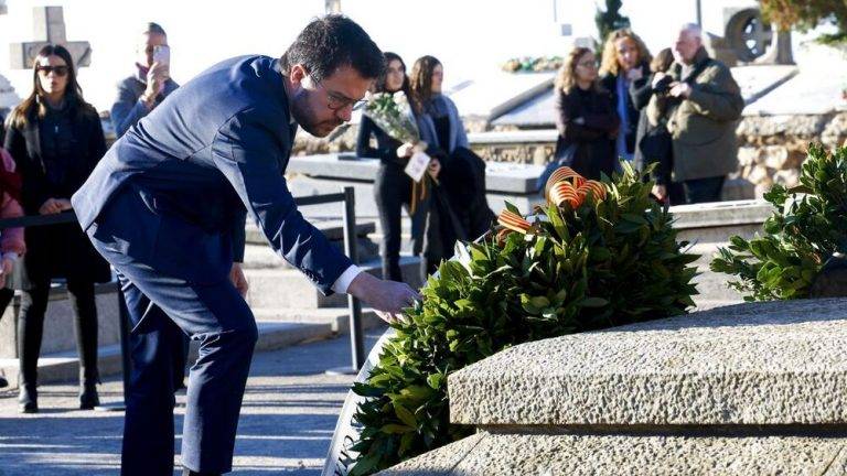 El ultra Pere Aragonés homenajea al golpista Francesc Macià