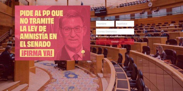 Firma para que el PP que no tramite la amnistía