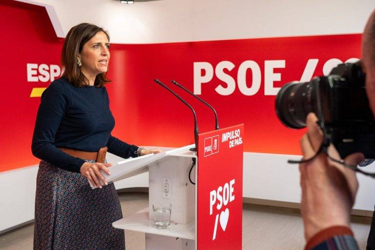FOTOGRAFÍA MADRID (REINO DE ESPAÑA), 18/02/2024.- Aún no estamos negociando el referéndum en Cataluña. La portavoz de la Ejecutiva Federal del Partido Socialista Obrero Español (PSOE), Esther Peña Camarero. Efe