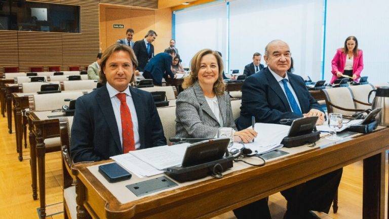 FOTOGRAFÍA. CONGRESO DE LOS DIPUTADOS (MADRID) REINO DE ESPAÑA, 09 DE ABRIL DE 2024. El Congreso insta al Gobierno a proteger el español en España. La comisión de Política Territorial del Congreso de los Diputados ha aprobado la Propuesta No de Ley (PNL) de VOX —registrada por los diputados verdes María José Rodríguez de Millán Parro, Jorge Campos Asensi (i), Emilio Jesús del Valle Rodríguez (d) y Carina Mejías Sánchez (c)— relativa a garantizar el uso del español, como lengua común de todos los españoles, frente a los ataques de índole separatista perpetrados en ciertas regiones españolas. Lasvocesdelpueblo (Ñ Pueblo)