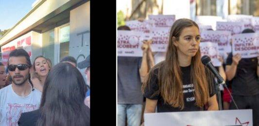FOTOGRAFÍA. BARCELONA (REINO DE ESPAÑA), 09 DE MAYO DE 2024. CAMPAÑA ELECTORAL ELECCIONES CATALANAS DEL 12 MAYO (12M).  Guarros fascistas del SEPC atacan a S'ha Acabat! en la UAB, Universidad Autónoma de Barcelona. S'ha Acabat!: "¡Es hora de decir basta de agresiones y al acoso! ¡Fuera violentos de la Universidad!". La juventud patriota catalana, durante el ataque neofascista, denunció en sus redes sociales: ¡¡ALERTA GUARROS‼️ Los cachorros antifascistas nos intentan expulsar de la universidad, gracias a la seguridad privada de la AUTÓNOMA por garantizar nuestra seguridad". También, han podido identificar a una de las fascistas separatistas, aseguran: "Esta que veis en el vídeo es Marta Daviu, portavoz del Sindicat d'Estudiants dels Països Catalans (SEPC), (@SEPC_nacional). Es la encargada de movilizar todos los ataques contra S’ha Acabat! en las universidades. Llevaba perfil bajo desde hace tiempo. Que se sepa su nombre y se reconozca bien su cara", puntualizan. Lasvocesdelpueblo (Ñ Pueblo)
