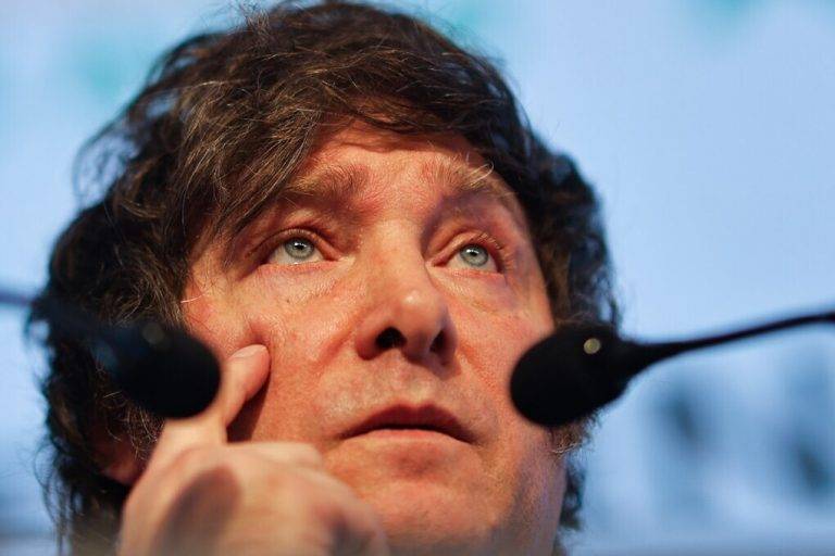 FOTOGRAFÍA. CIUDAD DE BUENOS AIRES (REPÚBLICA DE ARGENTINA), 12 DE JUNIO DE 2024. El presidente de la República de Argentina y líder del partido del pueblo argentino La Libertad Avanza, Javier Gerardo Milei, durante su discurso. Efe