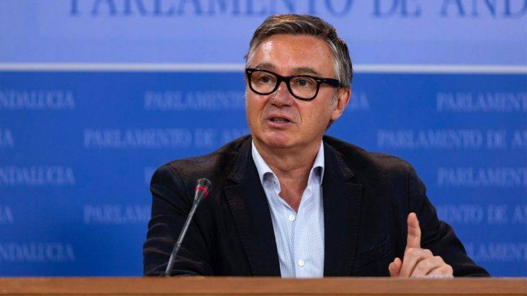 FOTOGRAFÍA. SEVILLA (REINO DE ESPAÑA), 05 DE JUNIO DE 2024.Vox no va a regalar sus votos al PP en Sevilla. El portavoz del GP VOX en el Parlamento de Andalucía, Manuel Gavira Florentino, Duarte una rueda de prensa en la cámara andaluza este miércoles. Lasvocesdelpueblo (Ñ Pueblo).