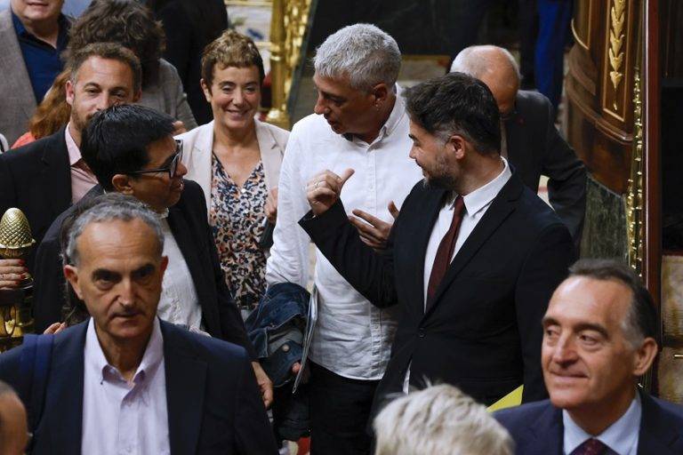 FOTOGRAFÍA. 30 DE MAYO DE 2024. La Amnistía afecta a los intereses financieros de la UE. El Congreso aprobó el 30 de mayo con 177 votos a favor y 172 en contra, la proposición de ley corrupta de amnistía criminal. [Proposición de ley de amnistía para la normalización institucional; política y social en Cataluña] Una iniciativa pactada por el PSOE con separatismo (JxCat y ERC) y que permitió hace seis meses la investidura de Pedro Sánchez. Efe