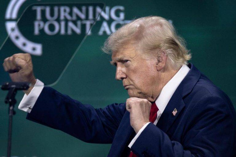 FOTOGRAFÍA. FLORIDA (ESTADOS UNIDOS DE AMÉRICA), 26 DE JULIO DE 2024. El expresidente y candidato presidencial republicano a la Presidencia de los Estados Unidos de América para las elecciones de noviembre de 2024, Donald John Trump, participa en un mitin en el Estado de Florida, desde donde el presidente Trump ha llamado a votar a cristianos y portadores de armas de fuego. Efe